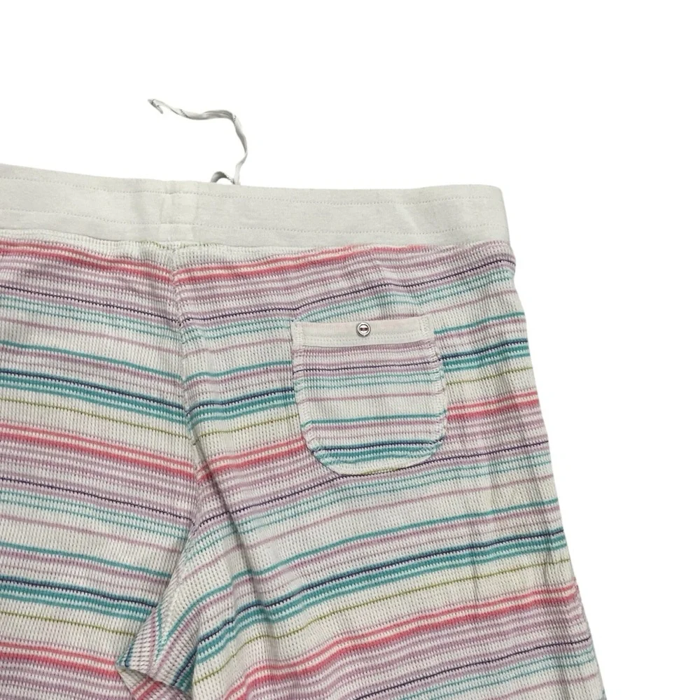 Victoria's Secret Thermal Pajama Set Multicolor Stripes Size Medium